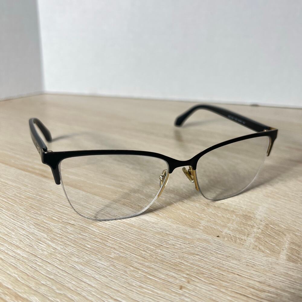 Versace Mod.1304 1433 Eyeglasses Black Gold Frames Half Rim 54-16-140